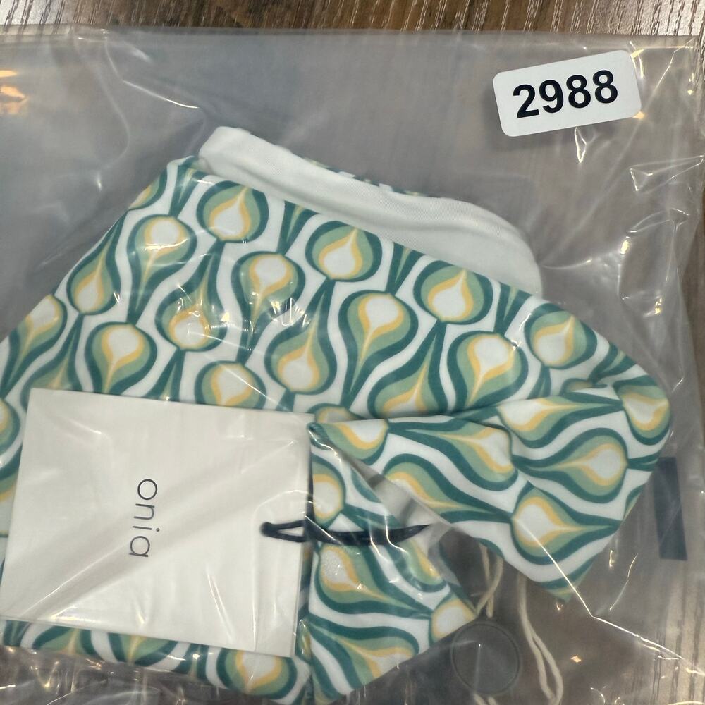 ONIA Hannah Low Rise Y2K Deep Sea Green Blue Bikini Bottom Medium - Picture 4 of 4